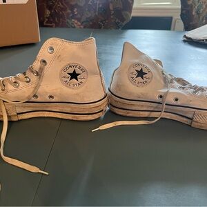 Converse White High-Top Sneakers Classic Canvas Design